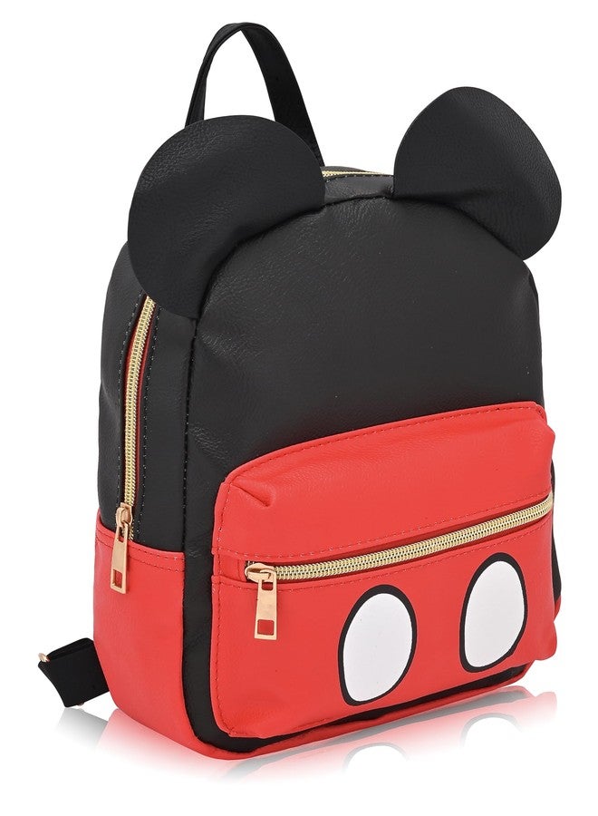 Fast Forward Disney Mickey Mouse Backpack for Women, Men, Unisex | Cute PU Leather 10" Mini Backpack Purse - Image 2
