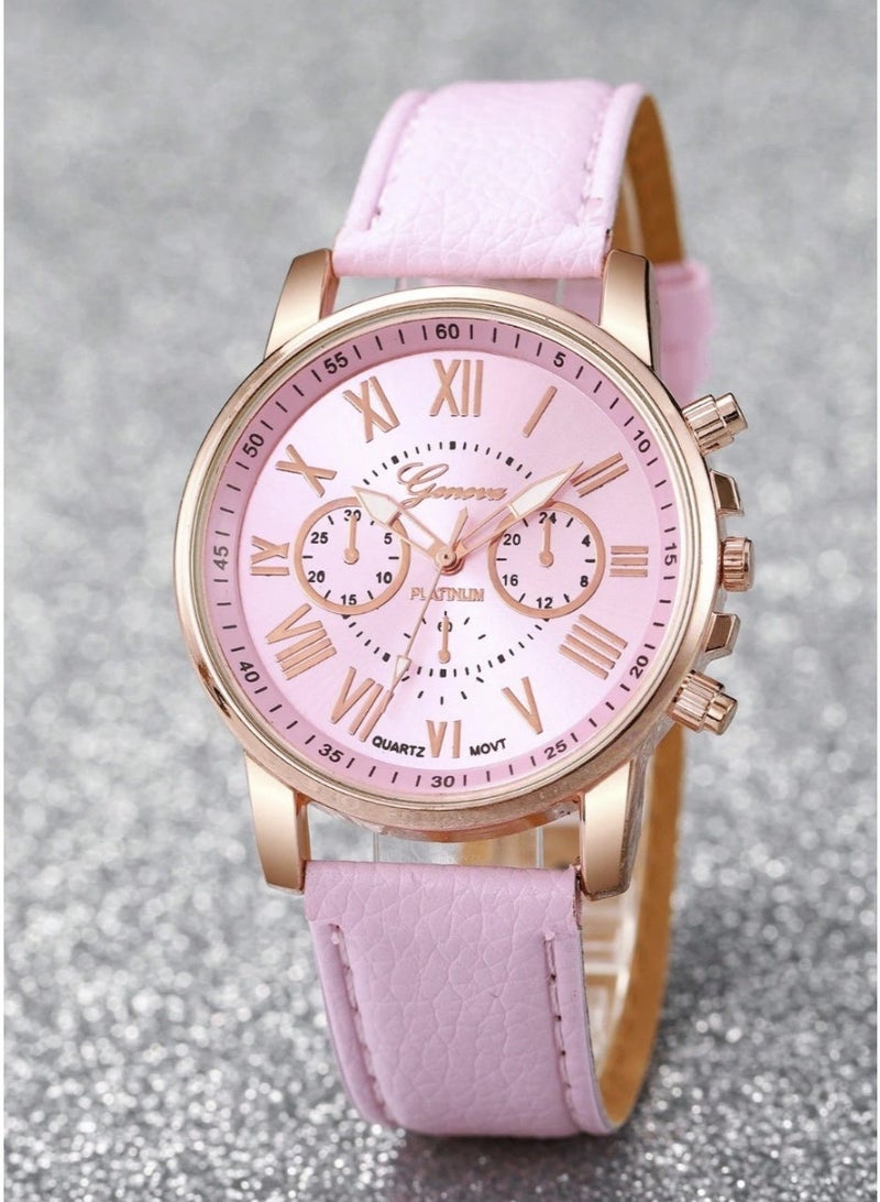 A luxurious watch set for women with multiple bracelets in an elegant design – 6 gold-plated pieces that combine elegance and femininity in one design. It includes a stylish quartz watch with a set of matching bracelets to give your wrist a sophisticated look, - Image 3