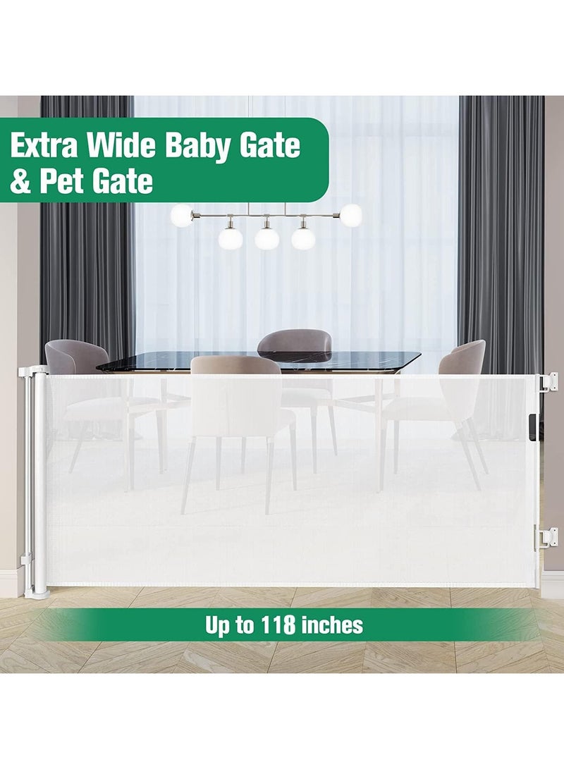 Stairway Automatic Retractable Gate Fences Children'S Fences Pet Fences Protective Fences Baby Safety Gates Protective Gates (300*86cm)  - Image 3
