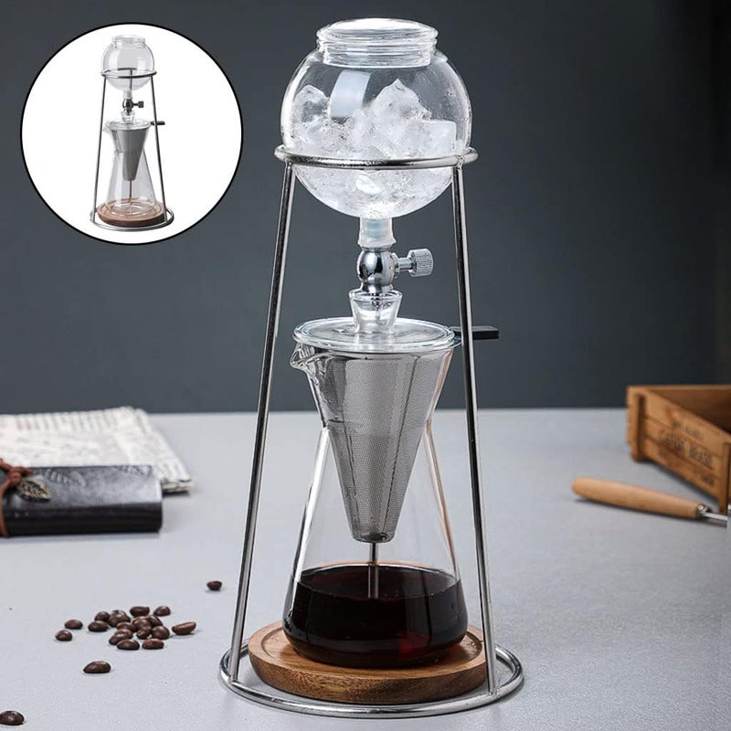 klarako Iced Coffee Cold Brew Drip,Coffee Maker Glass Pot,600ml Espresso Coffee Drip Pot,Cold Brew Coffee Maker Coffee Machine Drip Maker - Image 4