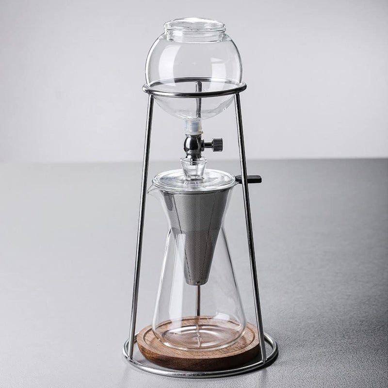 klarako Iced Coffee Cold Brew Drip,Coffee Maker Glass Pot,600ml Espresso Coffee Drip Pot,Cold Brew Coffee Maker Coffee Machine Drip Maker - Image 1