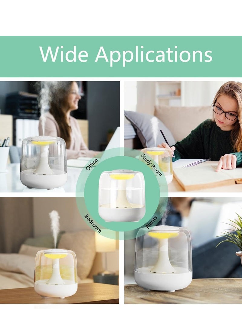 KASTWAVE Mini Cool Mist Humidifier, Top-Fill Cool Humidifier for Baby Room & Home, Top Fill Essential Oil Diffuser, with 7 Ambient Light Settings for Plants, 2 Mist Modes, 440ml - Image 4