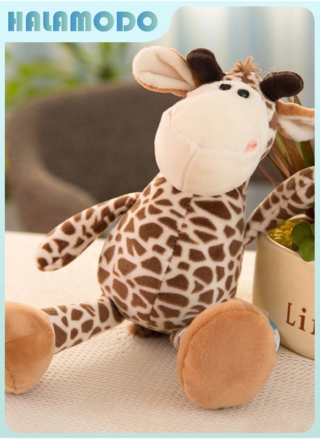 HALAMODO Jungle Animal Party Adorably Soft Giraffe Plush Toy - A Perfect Comfort Doll for Sleep, Ideal Birthday Gift, Decor for Bedroom, Living Room, Desk, and Office Stress - reliever 25cm  - Image 4