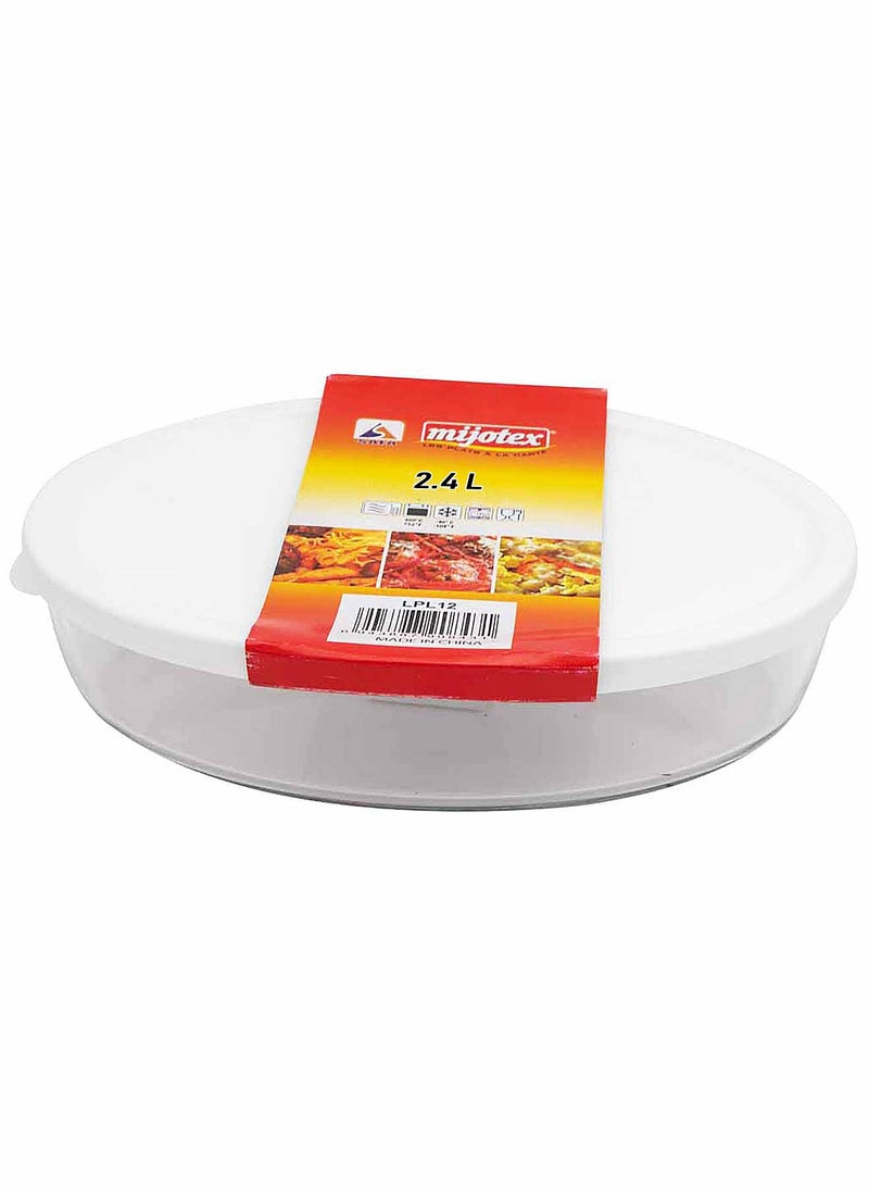 MIJOTEX Pyrex Oval Glass Oven Tray 2.4 Liters - Image 2