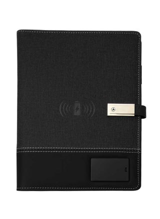 Belle Wireless Charging Notebook Organizer - 10000mAh Power Bank, A5 PU Leather Diary Planner with 16GB USB Drive, Customizable Light-Up Logo, Pen Loop, Cable & USB Holders - pzsku/Z15EC8EB4F86D8ACCFF9AZ/45/_/1736412499/15120668-0cb5-4717-8e0f-765445aa7f49