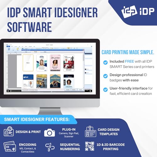IDP IDP IDP SMART-31 Series ID Card Simplex Printer Bundle with USB Camera, Software, Manuals - Includes 250-Print YMCKO Color Ribbon, 100 Plastic Cards, and IDP's EasyCapture Photo Capture Tool Free Trial! - Image 5