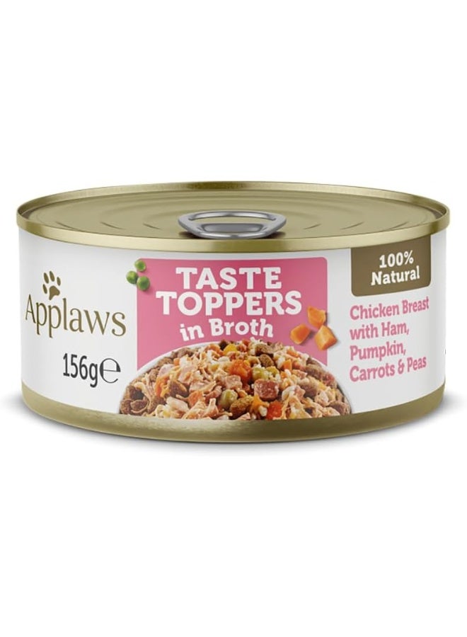 Applaws أبلاوز طعم توبير في مرق دجاج هام طعام رطب للكلاب 156 جرام - Image 1