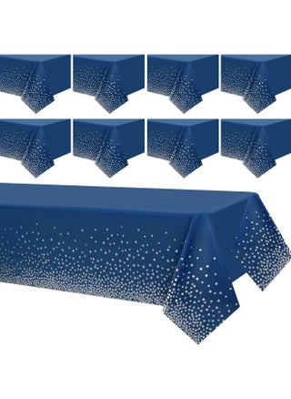 PEVA Blue Background Silver Dot Rectangular Tablecloth Suitable For Rectangular Table Blue Silver Dot Disposable Tablecloth-Color:Blue Silver Dot Tablecloth-Specifications:137 * 274CM 3 Wire - pzsku/Z15ECDD3C6B871E062F55Z/45/_/1742887380/292ed87a-12af-4b84-b4dc-9bccf59de3be