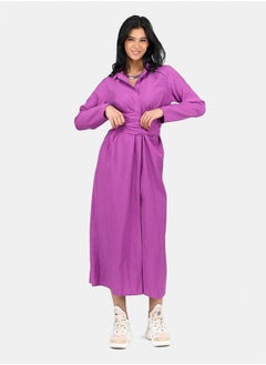 Clue Shirt Dress with Tie Belt  - Image 1