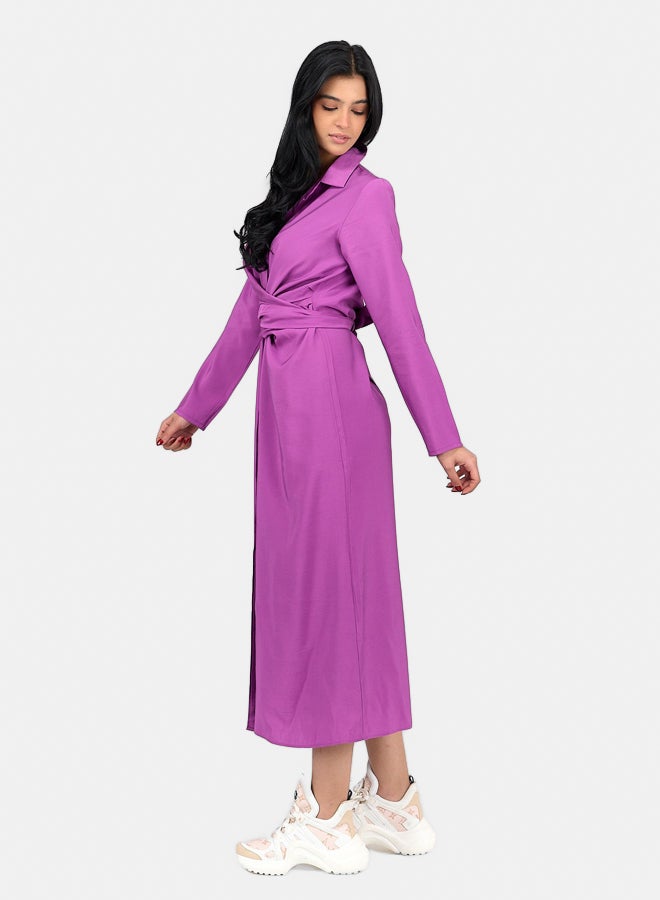 Shirt Dress with Tie Belt