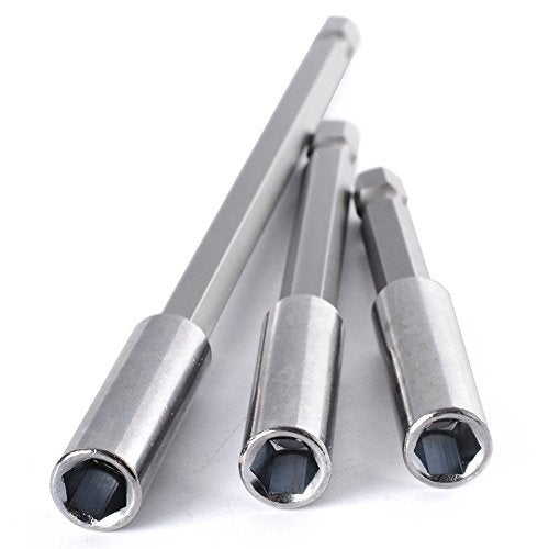 QISF 10-Pieces Magnetic Bit Holder Extension, 1/4 inch Hex Shank Heavy Duty Quick Release for Screws, Nuts, Drills, Handheld Drivers 50/60/75/100/150mm - Image 2