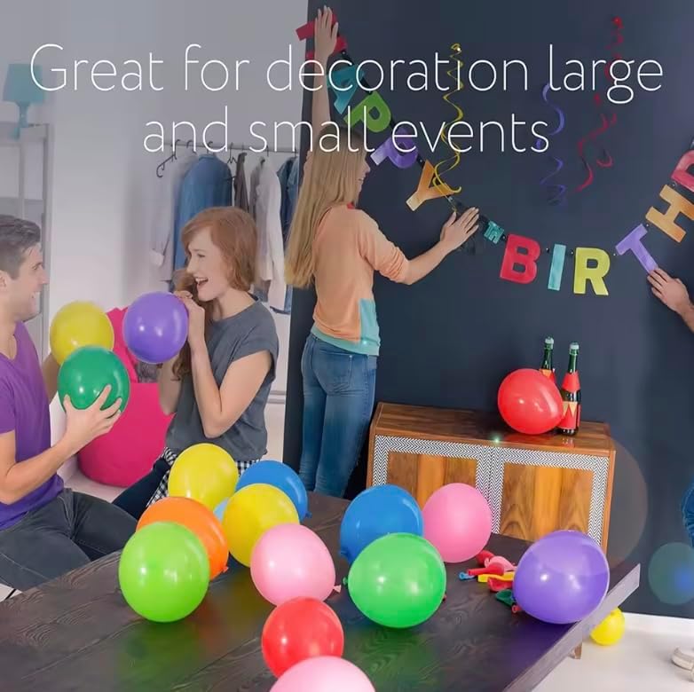 GENZY 200 Assorted Color Balloons - 12 Inch Latex Party Balloons for Birthdays, Weddings, and Celebrations - Image 4