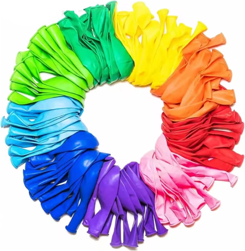 GENZY 200 Assorted Color Balloons - 12 Inch Latex Party Balloons for Birthdays, Weddings, and Celebrations - Image 2