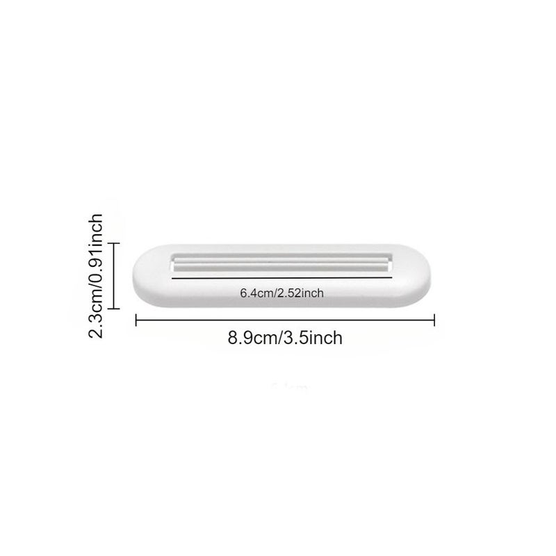 White Manual Toothpaste Squeezer 4pcs Bathroom Hand Cream Facial Cleanser Dispenser - Image 4