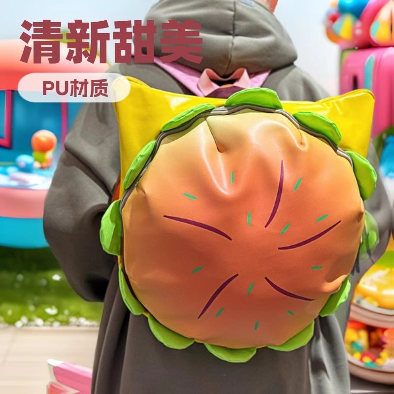 Cartoon Cheese Student Backpack, Multi-layer - Image 3