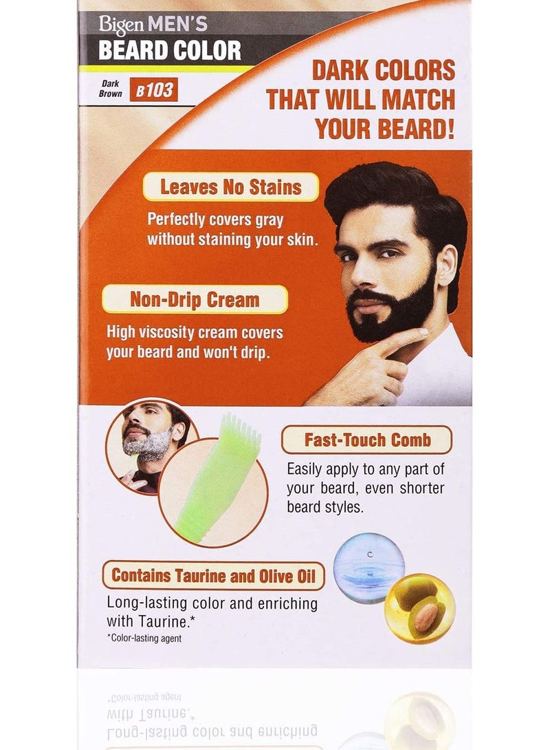 Bigen Ammonia Free Beard Dye , Men Beard Dark Brown B103 - Image 3