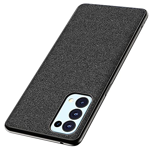 Kapa Soft Full Fabric Protective Back Case Cover for Oppo Reno 5 PRO, Black - Image 1