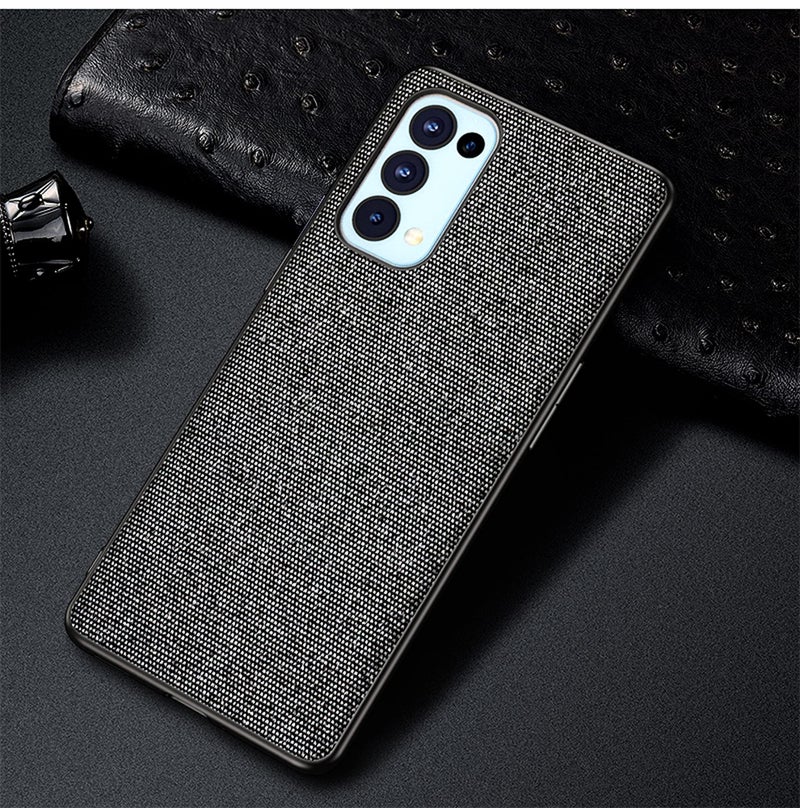 Kapa Soft Full Fabric Protective Back Case Cover for Oppo Reno 5 PRO, Black - Image 5