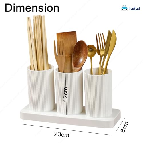 FunBlast Kitchen Organizer - Plastic Self Draining Tableware Storage Box - Spoon, Knife, Fork, Chopstick, Cutlery Holder, Organizer Stand for Kitchen, Dining Table - Image 2