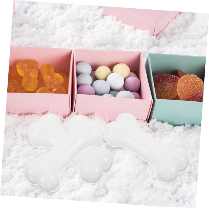 White Bone Shaped Plastic Snack Box 12 Pcs Candy Storage Treat Container For Gifts Parties - Image 4