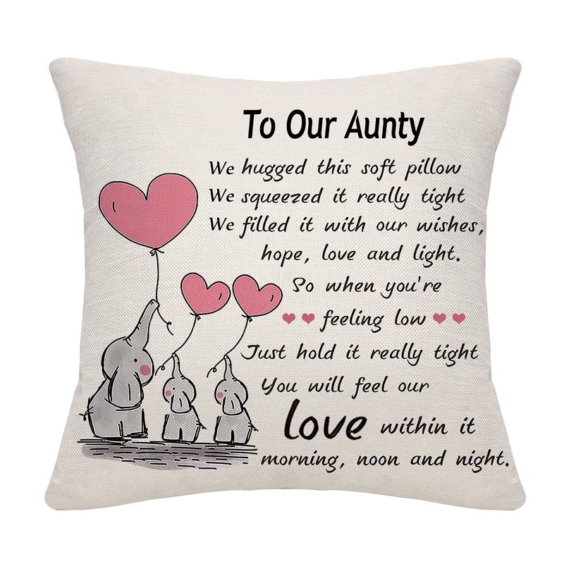Bommex Aunty Aunt Auntie Cushion Cover Throw Pillow Cover Cushion Case Thanksgiving our aunty