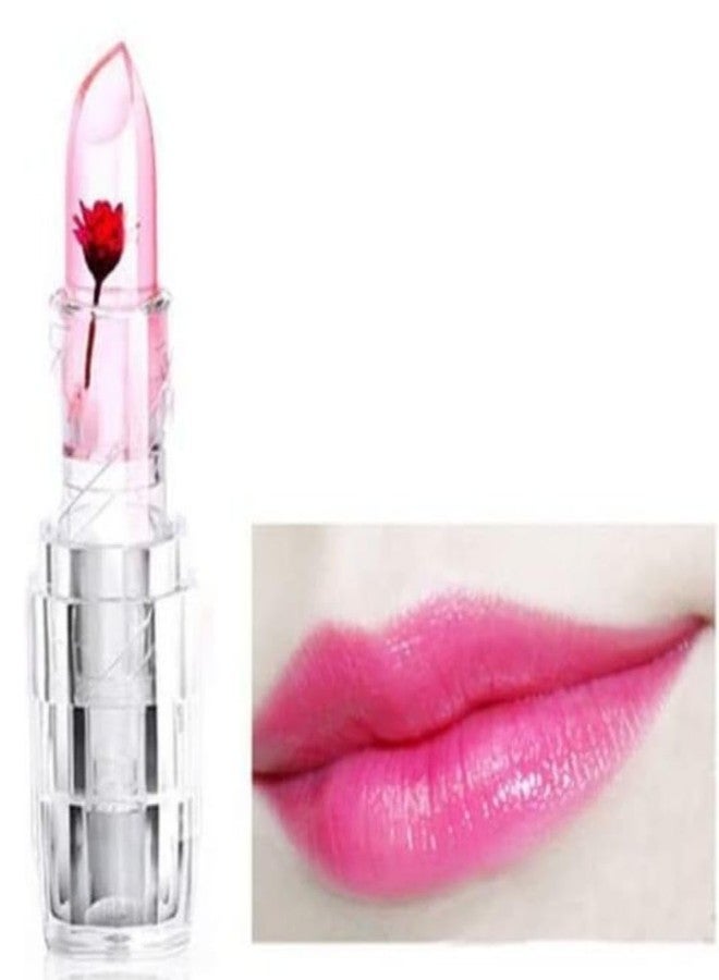 Aasakt Professional Waterproof Korean Jelly Flower Lipstick| Crystal Long Lasting Flower Lipsticks for Womens| Transparent Color Changing Lip Balm for Girls, Pink Lip Gloss Lipstick - (Pack of 2) - Image 3