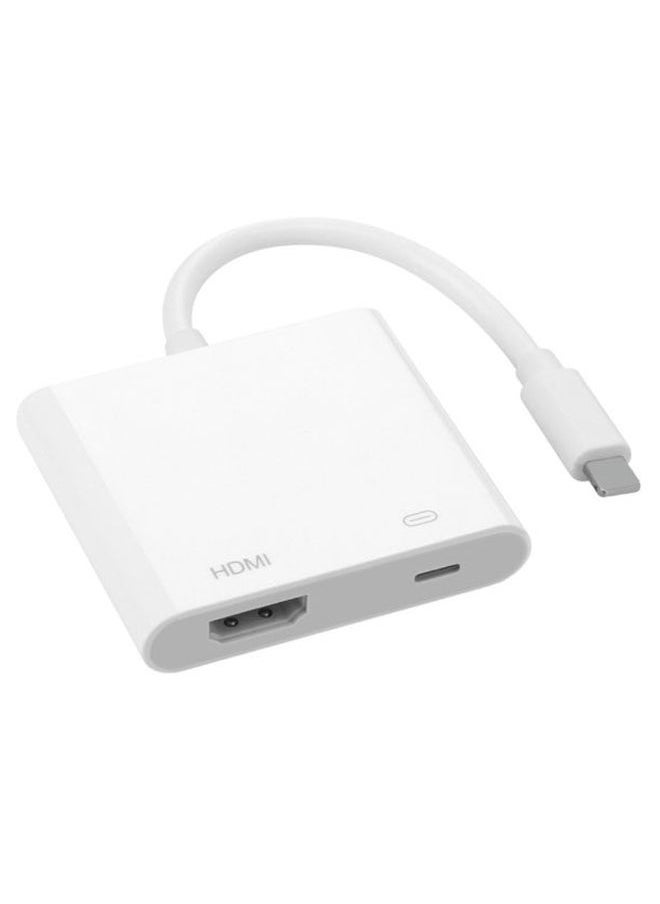 iOS To HDMI HD Video Converter Adapter White