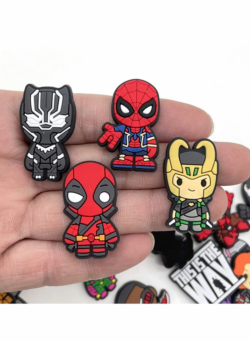 Excefore Shoe Decoration Charms 30 Pcs Croc Charm Jibbitz Super Hero Crocs Accessories  - Image 2