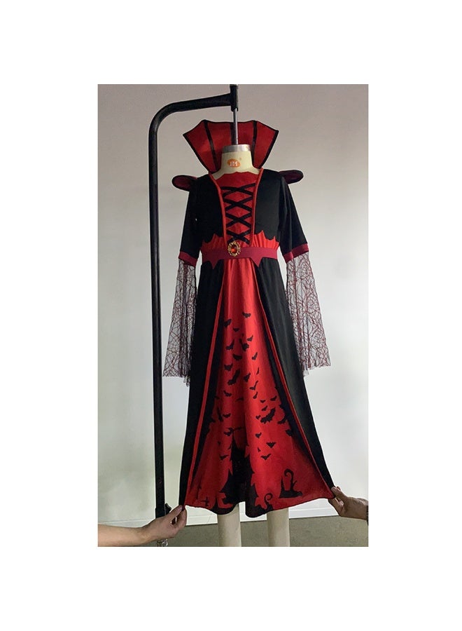 NIBEMINENT Halloween children's magic witch dress, puffy skirt, witch performance dress and dress - Image 1