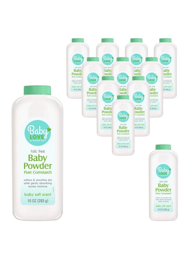 personal care - Baby Powder, Pure Cornstarch, 10-oz. (pack of 12) - Image 1