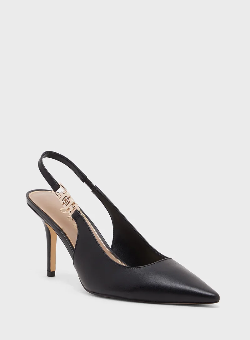 GUESS Pointed Toe Sling back strap pumps