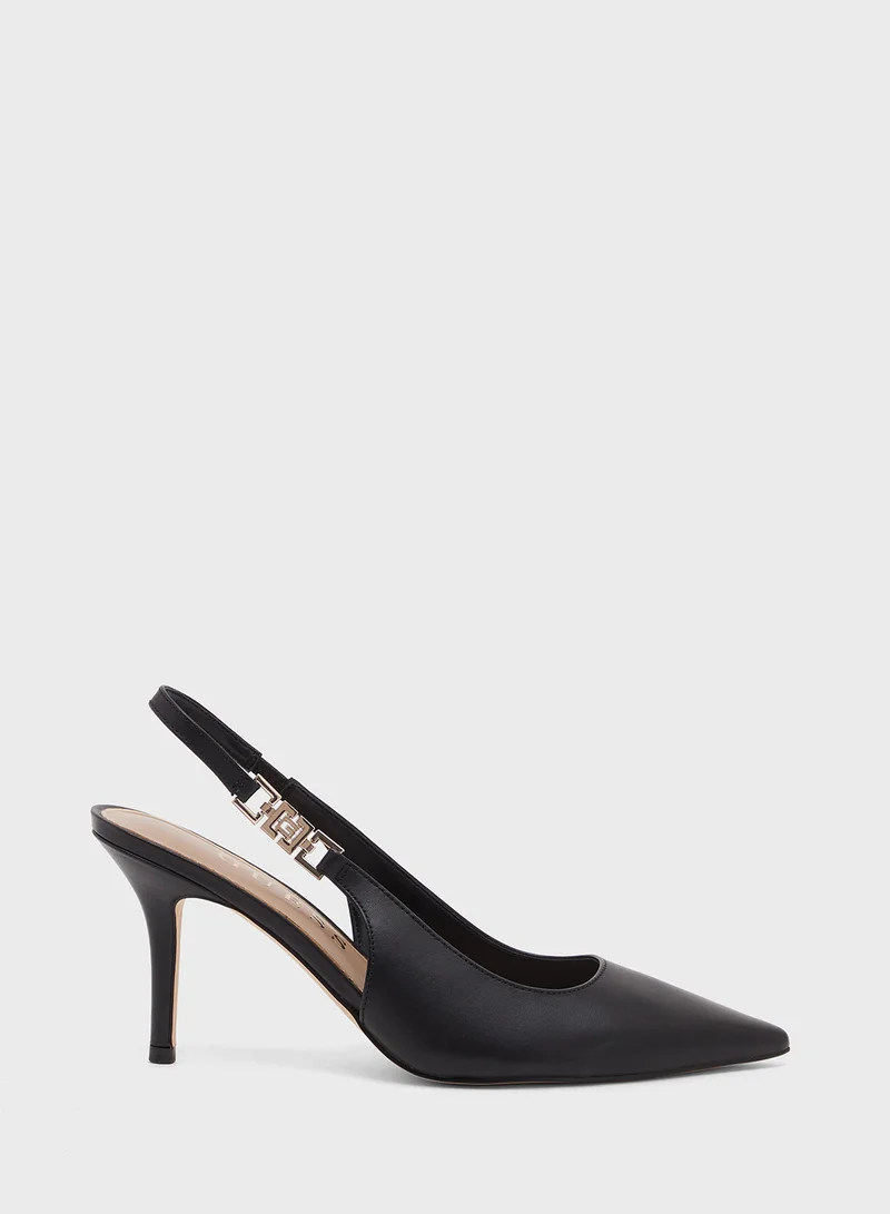 GUESS Pointed Toe Sling back strap pumps