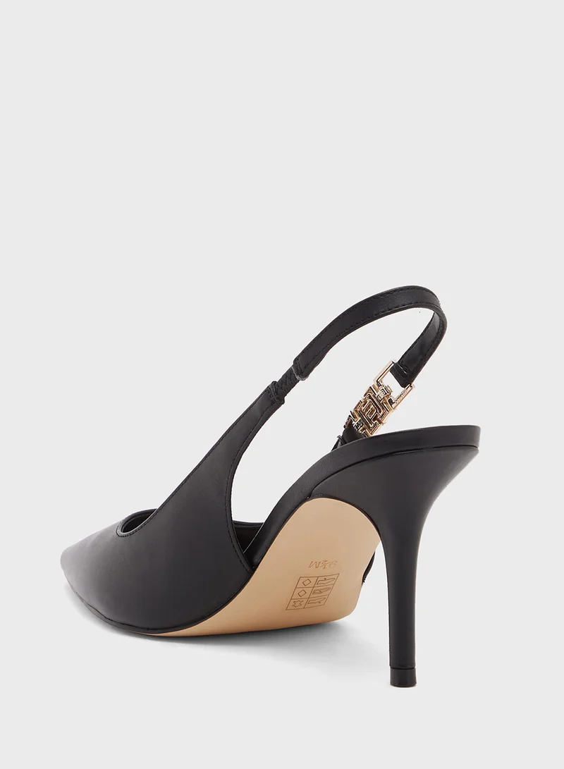 GUESS Pointed Toe Slingback Strap Pumps