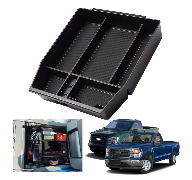 2024 2025 F150 Console Tray Center Console Organizer Tray for 2025 2022 2023 2024 Ford F150 Raptor Center Armrest Storage Box for Ford F150 2022 Accessories Armrest Storage BoxSee Picture 2 3