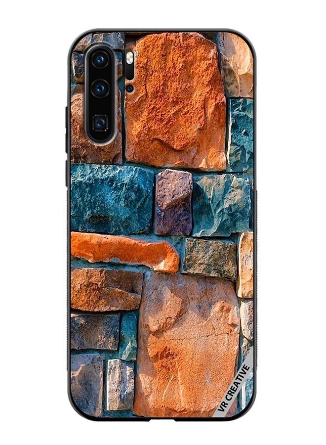 VR CREATIVE غطاء حماية لهاتف هواوي P30 برو بتصميم حجر تجريدي متعدد الألوان - Image 1