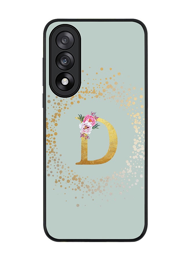 Stylizedd For OnePlus Nord 5 / Ace 5 Ultra Case,Slim fit Camera Protection, Shockproof Thin Phone cover  - Custom Monogram Floral - D  (Light Grey )