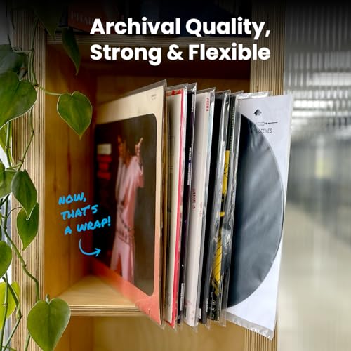 EVEO 100x Vinyl Record Sleeves Outer – Crystal Clear Outer Vinyl Sleeves LP Album Covers 12.75"x12.75" | Perfect Fit Protective 3 Mil Protection for Single & Double LPs - Archival Standard - Image 3
