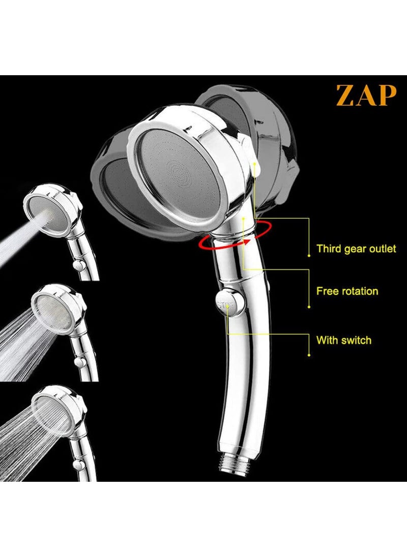 ZAP ZAP COMBO of Hexa Ultra High Grade 304 SS Polished Circular Overhead Shower with Rod and Exotic Series Handheld Shower for Bathroom  - Image 5