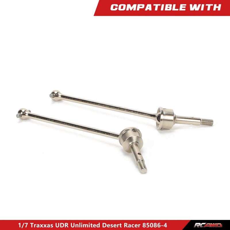 Generic RCAWD Driveshaft 96mm & Stub Axle & Pins Set for 1/7 Traxxas UDR Unlimited Desert Racer 85086-4 Upgrades, CVD Drive Shaft Front Aluminum Hop Ups Parts for #8550, 8553 Silver  - Image 2
