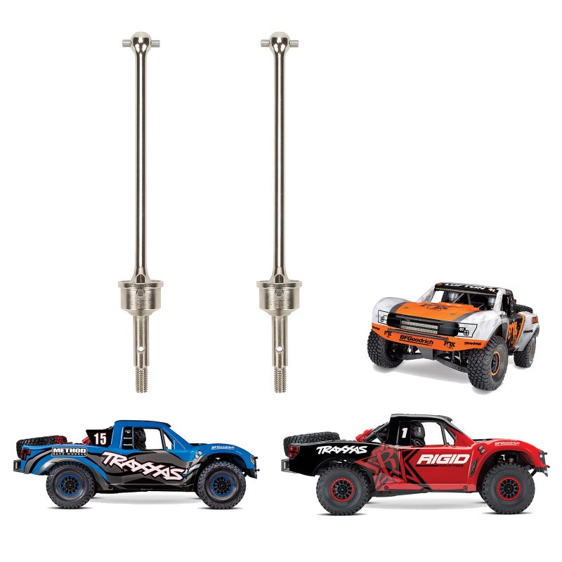 Generic RCAWD Driveshaft 96mm & Stub Axle & Pins Set for 1/7 Traxxas UDR Unlimited Desert Racer 85086-4 Upgrades, CVD Drive Shaft Front Aluminum Hop Ups Parts for #8550, 8553 Silver  - Image 1