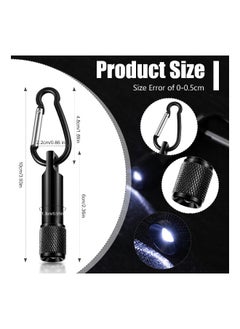 Generic 25 Pack Mini LED Keychain Flashlight, Carabiner Pocket Flashlight High Lumen EDC Light Portable Lighting Solution High Lumen EDC Light Black Mini Flashlights for Camping Hiking Outdoor(Black)  - Image 4