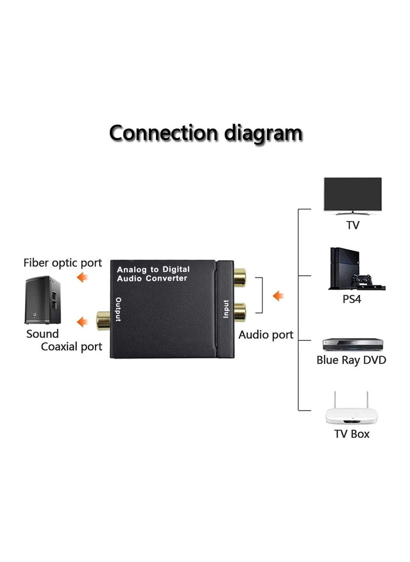 Generic - Analog to Digital Optical Toslink Audio RCA Converter/Adapter - Image 1
