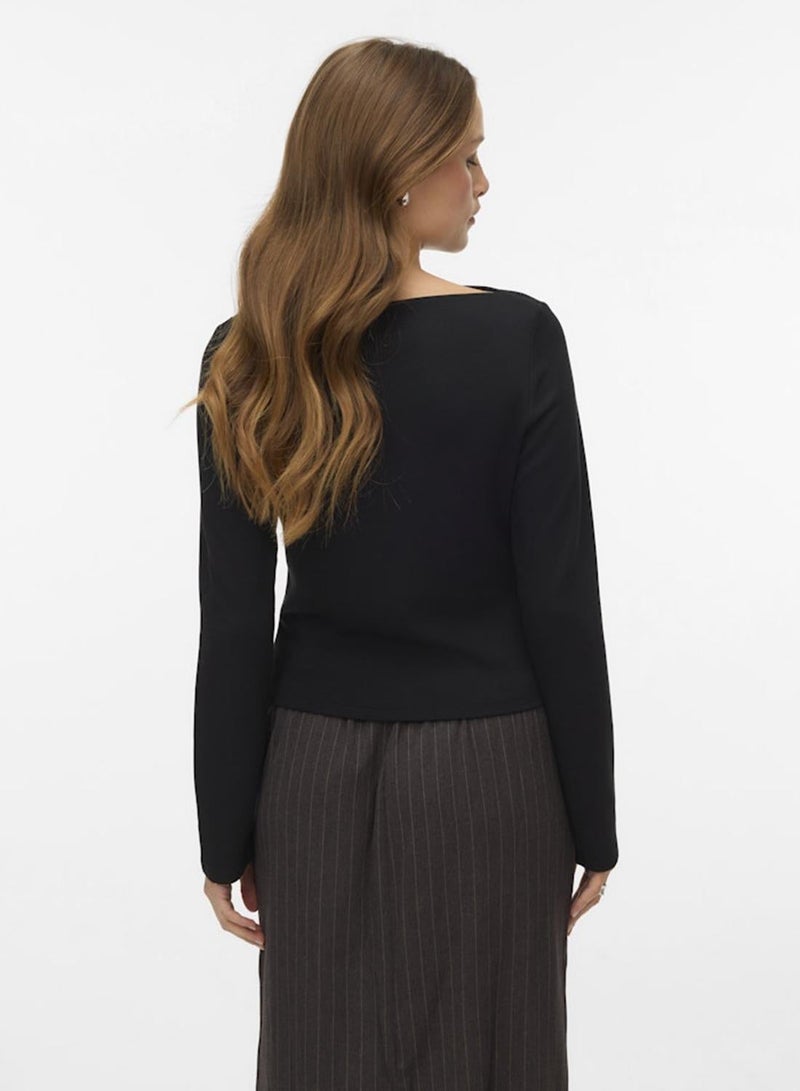 VERO MODA بلوزة محبوكة قصيرة - Image 2