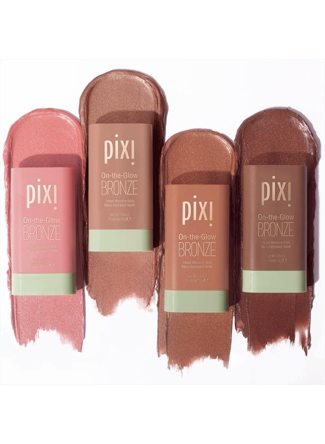 pixi On-the-Glow Bronze - WarmGlow, Hydrating Tinted Moisture Bronzer Stick with Ginseng, Aloe Vera & Fruit Extracts, For Cheeks & Lips, 19g / 0.6oz, Paraben-Free - Image 5