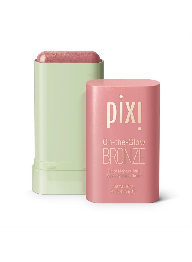 pixi On-the-Glow Bronze - WarmGlow, Hydrating Tinted Moisture Bronzer Stick with Ginseng, Aloe Vera & Fruit Extracts, For Cheeks & Lips, 19g / 0.6oz, Paraben-Free - Image 1