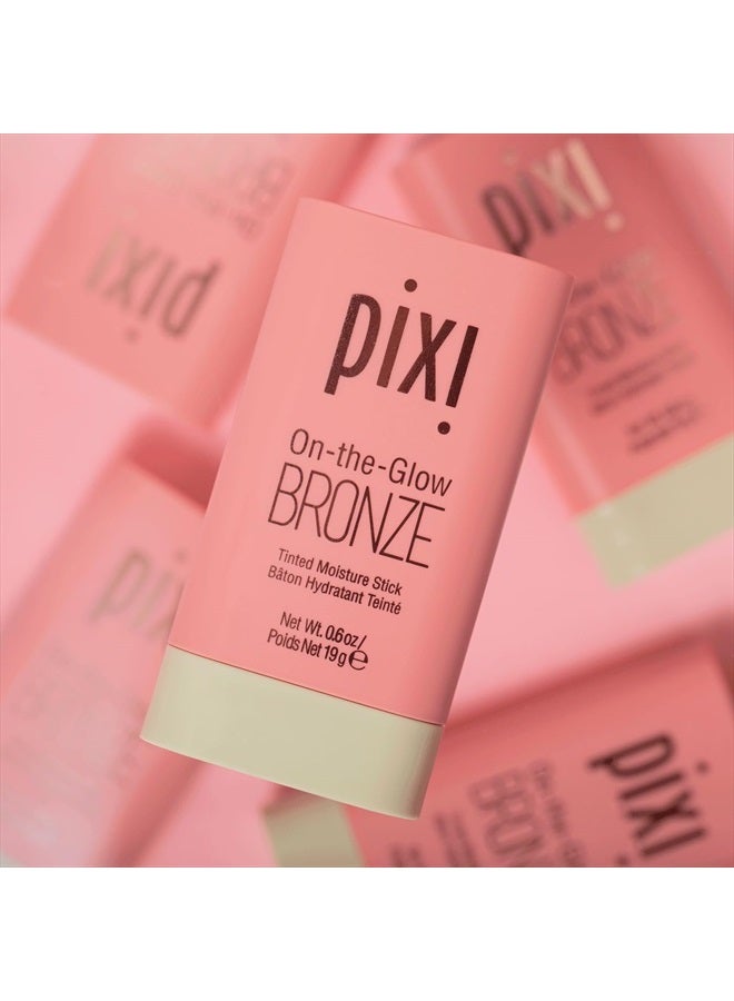 pixi On-the-Glow Bronze - WarmGlow, Hydrating Tinted Moisture Bronzer Stick with Ginseng, Aloe Vera & Fruit Extracts, For Cheeks & Lips, 19g / 0.6oz, Paraben-Free - Image 3