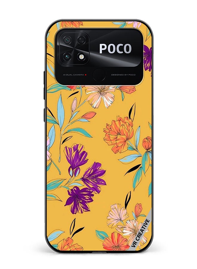 VR CREATIVE Protective Case Cover For Xiaomi Poco C40 Flower Design Multicolour - Image 1