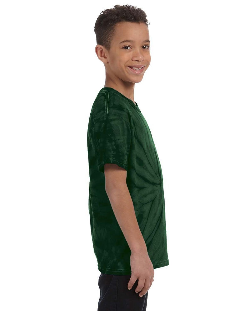 Colortone 100% Cotton Tie Dye T-Shirt for Kids 14-16, Large, Spider Green - Image 5