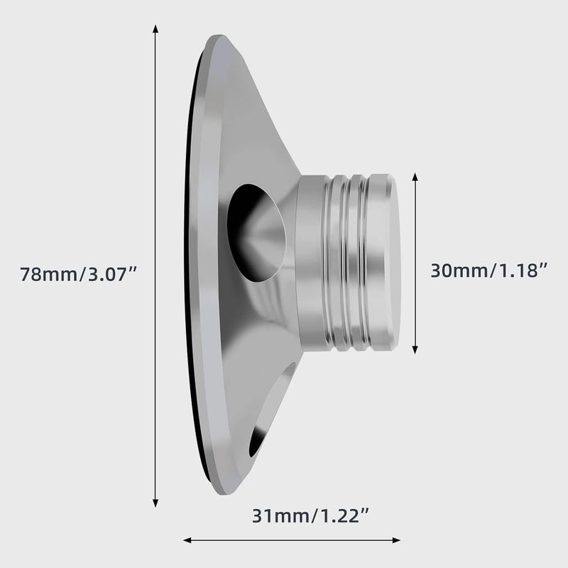 Preffair Audiophile 107g Record Weight Stabilizer Aluminum Rhodium Plated Surface Turntable LP Vinyl Disc Stabilizer with Protective Soft Pad Vibration Reducer for HiFi Turntable LP Record Player. (Silver) - Image 2