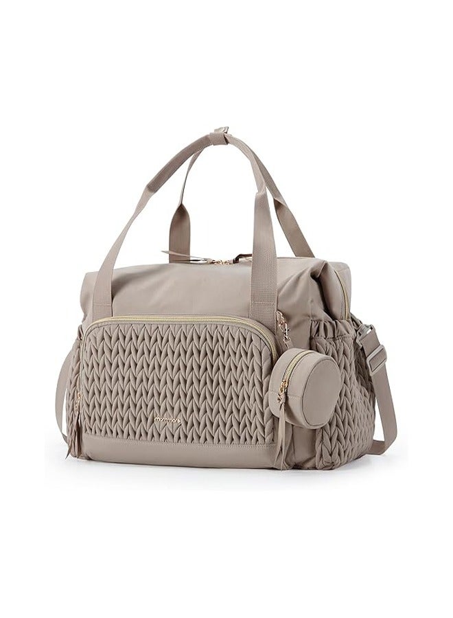 GUDOO Diaper Bag Tote, Large Capacity Travel Diaper bags, Hospital Bag for Labor Delivery, Baby Bag with Pacifier Case